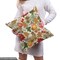 Ambesonne Christmas Fabric by The Yard, Vivid Colorful Xmas Theme Pine Cones Branches Gingerbread Man Berry Image Print, Decorative Fabric for Upholstery and Home Accents, 3 Yards, Beige Red